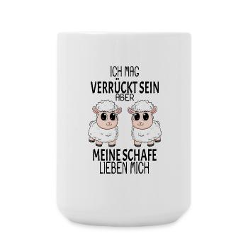 Schaf Schafe Spruch Geschenk - Große Tasse 440 ml - Weiß - Vorne