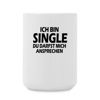 Single - Große Tasse 440 ml - Weiß - Vorne