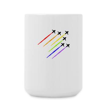 Arc-en-ciel Avion - Grande tasse 440 ml - blanc - Devant
