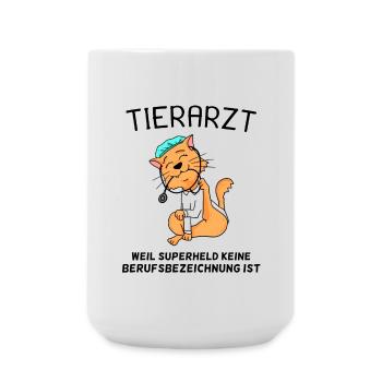 Tier Tierarzt Tiermedizin Geschenk - Große Tasse 440 ml - Weiß - Vorne