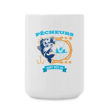 Anniversaire Pour Meilleur Pêcheur né en Janvier - Grande tasse 440 ml - blanc - Devant