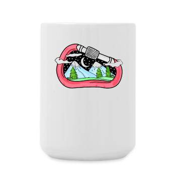 Karabiner Mountain Mountains Mountaineer Gift - Large Mug 440 ml - white - Front