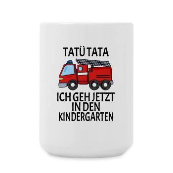 Kindergarten Feuerwehr Geschenk - Große Tasse 440 ml - Weiß - Vorne