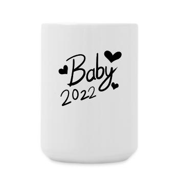 Baby 2022 - Neugeborenes 2022 Baby Geschenk - Große Tasse 440 ml - Weiß - Vorne