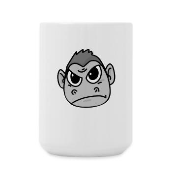 Gorilla angry - Large Mug 440 ml - white - Front