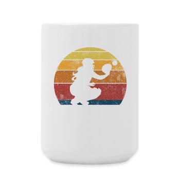 Catcher Softballspieler Vintage - Große Tasse 440 ml - Weiß - Vorne