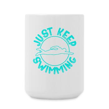 Schwimmen Schwimmer - Große Tasse 440 ml - Weiß - Vorne