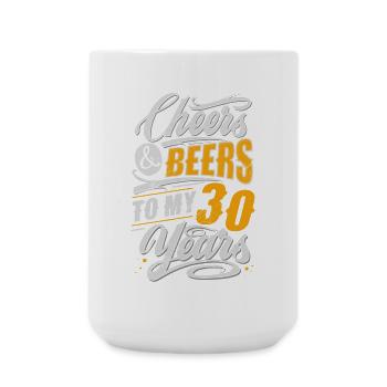 30th birthday beer lover - Large Mug 440 ml - white - Front
