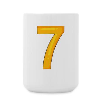 Numéro 7 - Nombre 7 - Grande tasse 440 ml - blanc - Devant