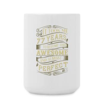 77. Geburtstag - Große Tasse 440 ml - Weiß - Vorne