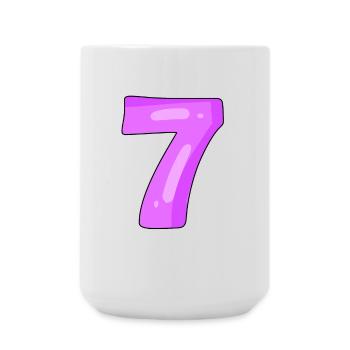 7 violet - Grande tasse 440 ml - blanc - Devant