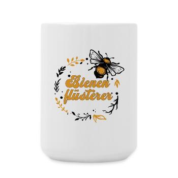 Imker Bienenflüsterer Geschenk Frühling - Große Tasse 440 ml - Weiß - Vorne