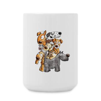 Funny Dog Team I Funny Dog Motif I Dog - Large Mug 440 ml - white - Front