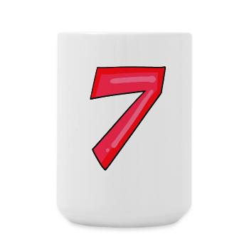 7 rouge - Grande tasse 440 ml - blanc - Devant