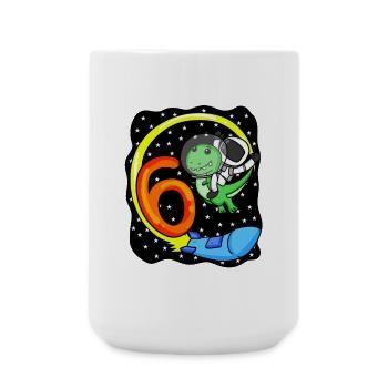 6ème anniversaire astronaute 6 ans garçon cadeau - Grande tasse 440 ml - blanc - Devant