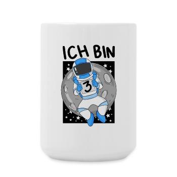 3. Geburtstag Astronaut Junge 3 Jahre Geschenk - Große Tasse 440 ml - Weiß - Vorne