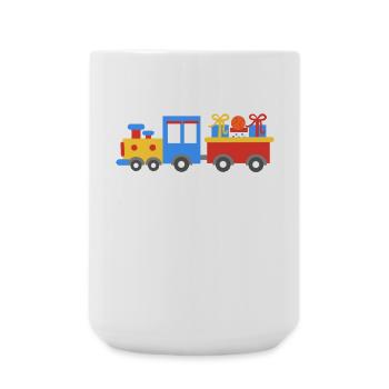 Zug Modelleisenbahn - Große Tasse 440 ml - Weiß - Vorne