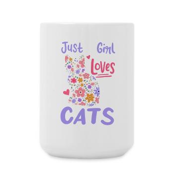 Katzen Katzenliebhaber - Große Tasse 440 ml - Weiß - Vorne