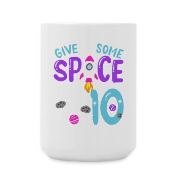 10. Geburtstag Weltraum Rakete - Große Tasse 440 ml - Weiß - Vorne