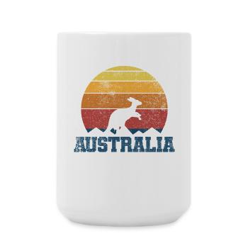 Australien Känguru - Große Tasse 440 ml - Weiß - Vorne
