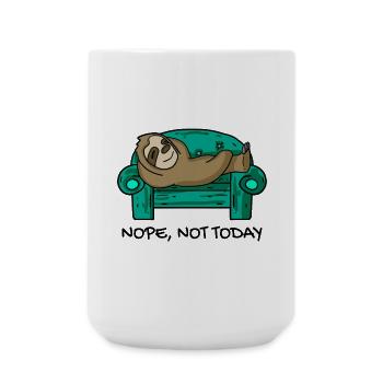 Paresseux drôle sur canapé cadeau - Grande tasse 440 ml - blanc - Devant