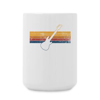 Gitarre Gitarrist - Große Tasse 440 ml - Weiß - Vorne