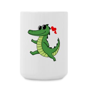 Crocodile - Grande tasse 440 ml - blanc - Devant
