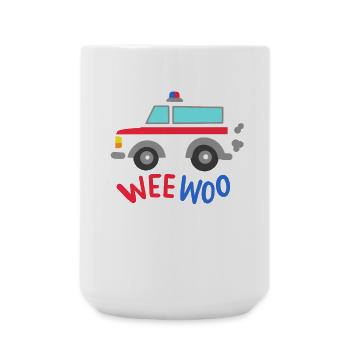 Krankenwagen Rettungsfahrzeug - Große Tasse 440 ml - Weiß - Vorne