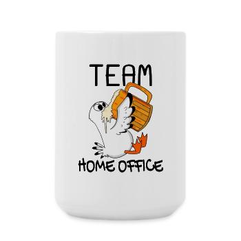 Team Home Office Möwe Entspannen Faul lustig - Große Tasse 440 ml - Weiß - Vorne