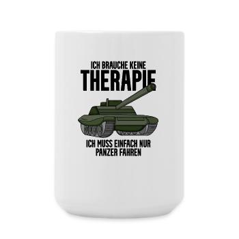 Panzer Militär Geschenk - Große Tasse 440 ml - Weiß - Vorne