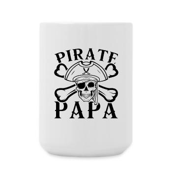 Pirate Papa Citation amusante pour les pirates - Grande tasse 440 ml - blanc - Devant