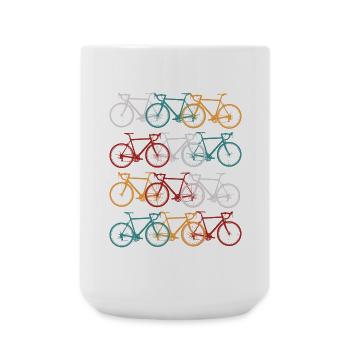 Vélo de course vintage vélo vélo de course rétro - Grande tasse 440 ml - blanc - Devant