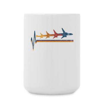 Flugzeug Flieger Luftfahrt - Große Tasse 440 ml - Weiß - Vorne