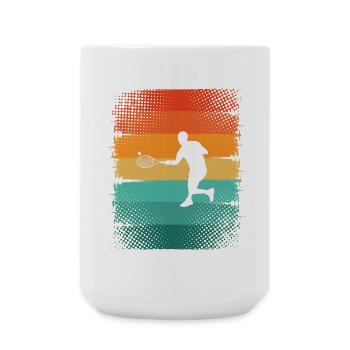 Tennis - Große Tasse 440 ml - Weiß - Vorne