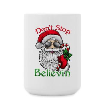 Weihnachtsmann Weihnachten Santa Claus Nikolaus - Große Tasse 440 ml - Weiß - Vorne