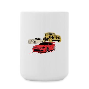Funny Car Quote For Car Lovers Car Vector - Large Mug 440 ml - white - Front