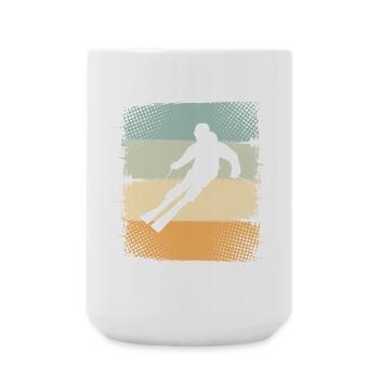 Ski - Grande tasse 440 ml - blanc - Devant