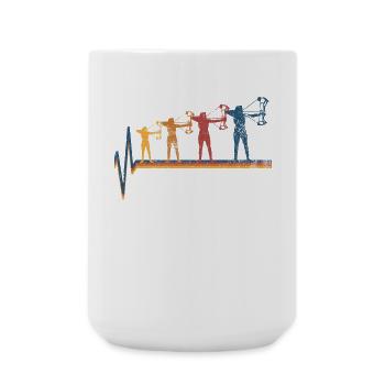 Bogenschießen Bogenschützin - Große Tasse 440 ml - Weiß - Vorne