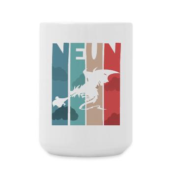 Drache 9. Geburtstag Kinder Drachen - Große Tasse 440 ml - Weiß - Vorne