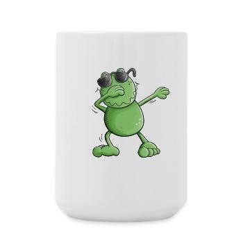 Grenouille cool avec des lunettes de soleil Make the Dab Dance - Grande tasse 440 ml - blanc - Devant