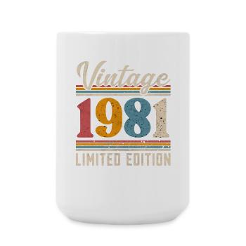1981 Year of birth Vintage Retro Vintage - Large Mug 440 ml - white - Front