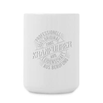 Kranführer - Große Tasse 440 ml - Weiß - Vorne