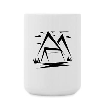 Berg Berge Wandern - Große Tasse 440 ml - Weiß - Vorne