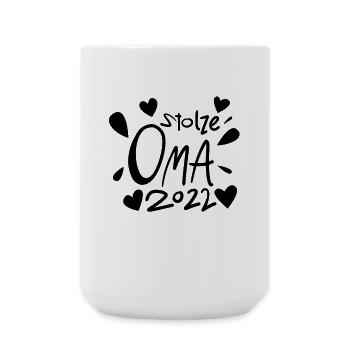 Oma 2022 - Werdende Oma - Große Tasse 440 ml - Weiß - Vorne