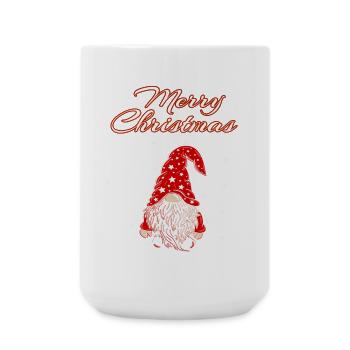 Merry Christmas Gnom Weihnachts Wichtel - Große Tasse 440 ml - Weiß - Vorne