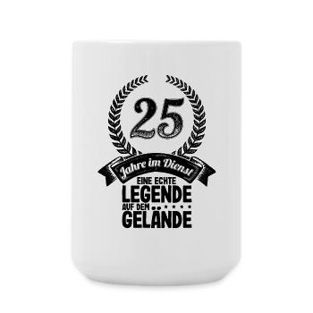25 Jahre Im Dienst Dienstjubiläum Firmenjubiläum - Große Tasse 440 ml - Weiß - Vorne