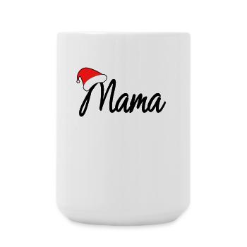 Weihnachten Mama - Große Tasse 440 ml - Weiß - Vorne