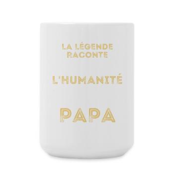 La Légende Raconte - Humour Papa - Cadeau Papa - Grande tasse 440 ml - blanc - Devant