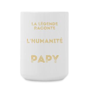La Légende Raconte - Humour Papy - Cadeau Papy - Grande tasse 440 ml - blanc - Devant