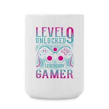 9ème anniversaire Niveau 9 Jeu de joueur - Grande tasse 440 ml - blanc - Devant
